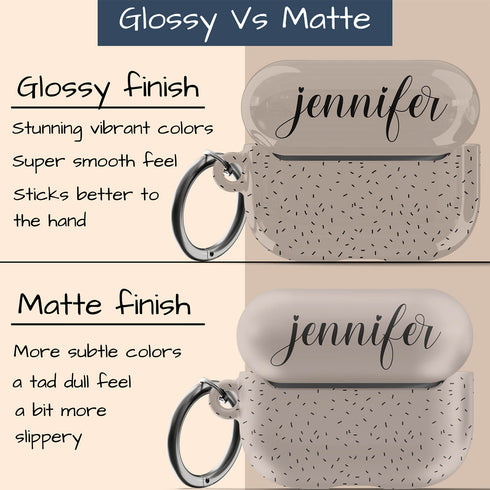 Small Spotted Dots Custom Name AirPods Case